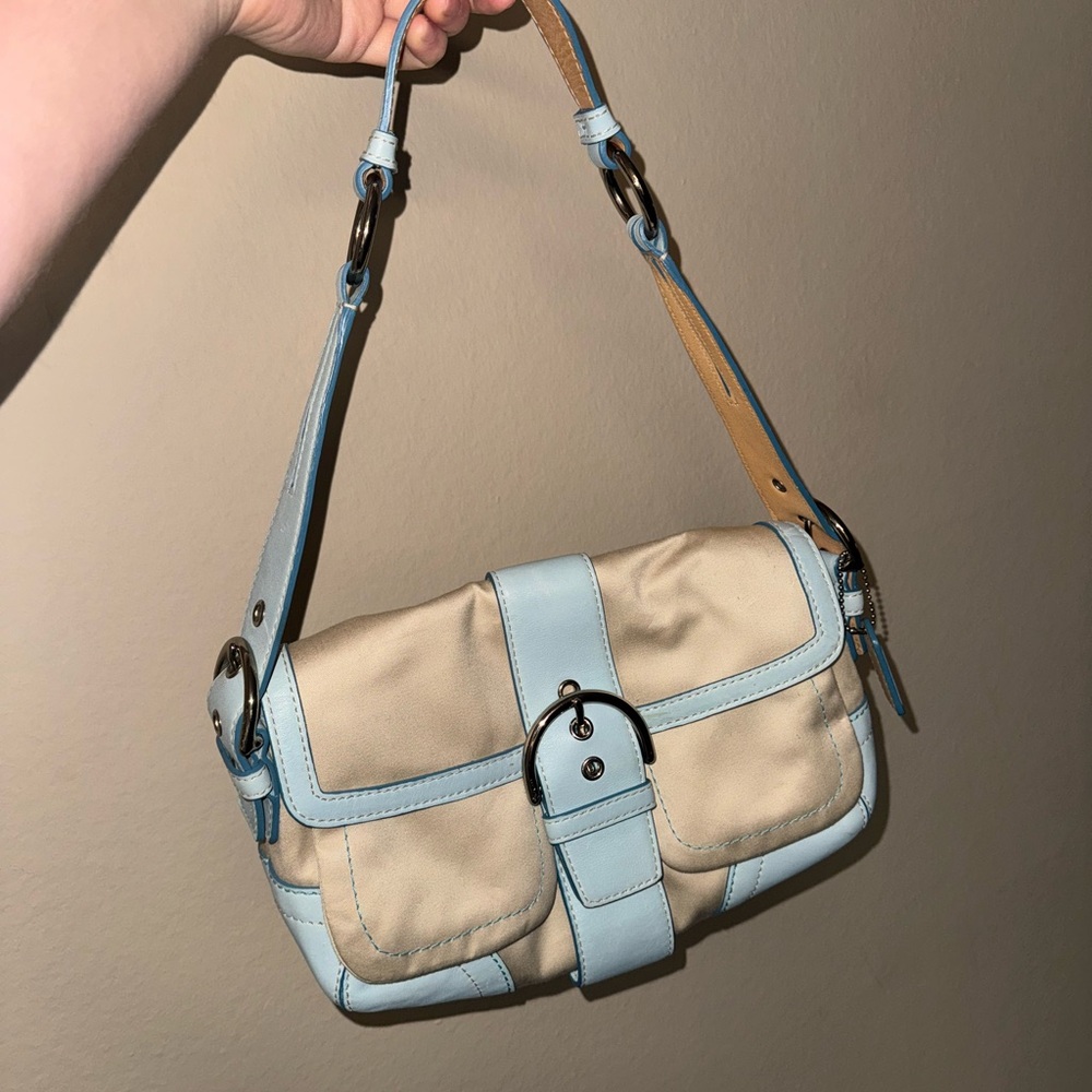 Coach Y2K rare leather and canvas EUC